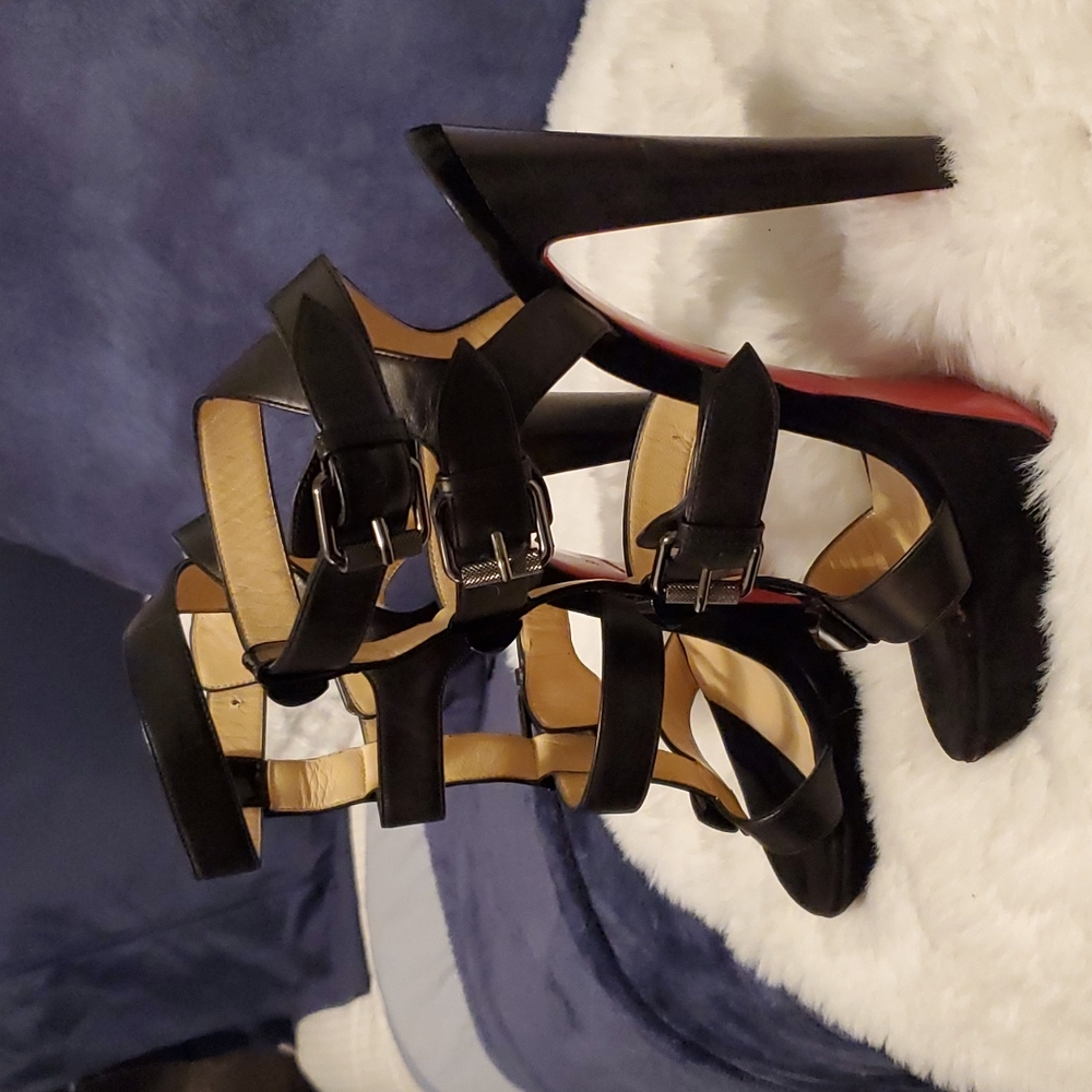 Christian Louboutin Rockin Buckle Up Sandals AUTHENTICATION AVALIABLE